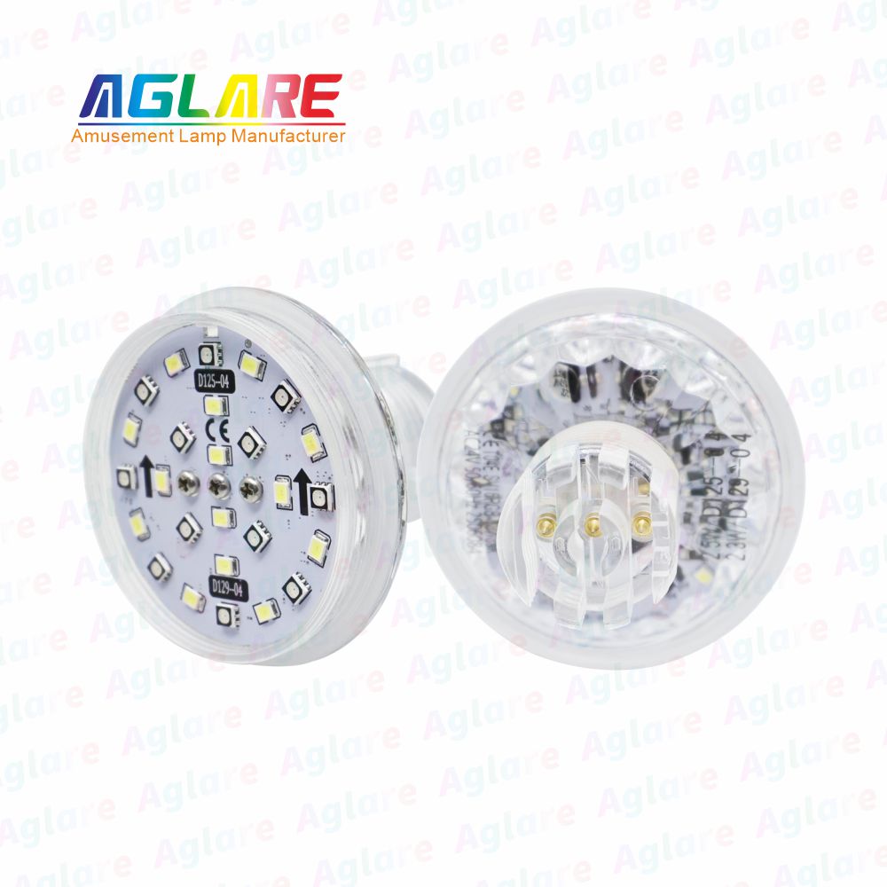 D125 + D129 自动程序 60 mm  RGB+W LED 像素 装饰灯，带 3 芯接口，适用于娱乐照明